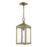 Livex Lighting Nyack Single 6" Wide Outdoor Mini Pendant Antique Brass. Fixed Price $123.75.