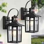 2-PACK Motion Sensor Outdoor Lights, Dusk To Dawn Aluminum Garage Fixtures. Fixed Price $125.43.