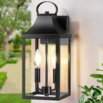 Myhxq 15" Black 2-LIGHT Outdoor Wall Lantern Sconce Fixture. Fixed Price $89.99.