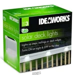 Ideaworks Automatic Solar Deck Lights, Wireless Path Lighting - Set Of 3, White. Fixed Price $17.99.