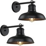 Outdoor Wall 2-PACK Black Sconces, Farmhouse Barn Lights, Modern. Fixed Price $50.99.