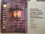 Copper & Clear Seeded Glass Old World Coach Wall Light Portfolio #0314420. Fixed Price $63.99.