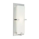 Plc Lighting Polipo Wall Sconce Satin Nickel Acid Etched Glass 909SN Orig 474.00. Fixed Price $165.00.