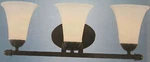 Bel Air Lighting 3-LIGHT Vanity Bar CB-6046 Gun Metal Black Finish Frosted Glass. Fixed Price $60.00.