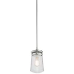 Kichler Lyndon Outdoor Pendant 1LT 6X11.75", Brsh Aluminum, Clear Seed - 49447BA. Fixed Price $189.99.