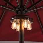Patio Umbrella Light With Led Edison Bulbs Battery Operation Cordless-outdoor. Fixed Price $23.53.