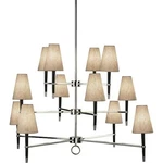 Robert Abbey Jonathan Adler Ventana 12 Light Chandelier, Ebony/nickel - PN674. Fixed Price $890.00.