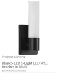 Progress Lighting P710047-30 Blanco Led 12" Tall Wall Sconce Black. Fixed Price $39.99.