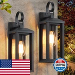 Snru Large Outdoor Wall Fixtures 2-PACK Anti-rust Porch Lights Clear. Fixed Price $103.36.