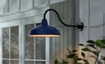 Hampton Bay Easton 1-LIGHT Navy Blue Barn Outdoor Wall Lantern Sconce Aluminum. Fixed Price $61.19.