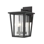 Z-lite Seoul Light 9.25" Outdoor Wall Sconce, Black/clear 571M-BK. Fixed Price $466.00.