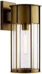 Kichler Camillo 18" High Natural Brass Outdoor Wall Light. Fixed Price $389.99.