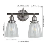 Safavieh Layton Two Light Sconce, Reduced Price 2172755397 SCN4045A. Fixed Price $46.00.