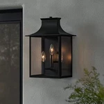 Hampton Bay Emory Hills 13 In. 2-LIGHT Matte Black Outdoor Wall Sconce. Fixed Price $54.99.