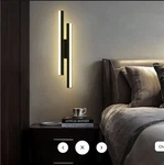 Nordic Modern Long Strip Metal & Acrylic Led Wall Light/sconce-black (brand New). Fixed Price $30.00.