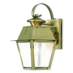 Livex Lighting 2162-01 Mansfield Antique Brass Outdoor Wall Lantern. Fixed Price $214.99.