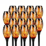 12-24PCS Solar Tiki Torch Lights With Flickering Flames Waterproof By Avalonup. Fixed Price $55.98.