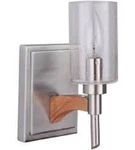 Craftmade 40301-BNKWB Tahoe 1-LIGHT Wall Sconce Brushed Nickel/whiskey *r. Fixed Price $49.99.