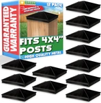 Greenlighting 4X4 Aluminum Pyramid Post Cap Cover (black 12 Pack) Fits Nomin. Fixed Price $64.95.