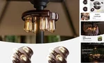 Patios Umbrella Light With Led Edison Bulbs, Battery Operation Cordless 2 Pack. Fixed Price $55.36.