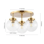 Safavieh Ginesta 3LT 15" Flush Mount, Reduced Price 2172740309 FLU4074A. Fixed Price $80.00.