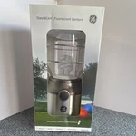 Ge Steelbeam Fluorescent Lantern Battery Powered Replaceable Bulb Silver/bronze. Fixed Price $24.99.