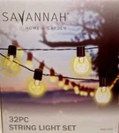 Savannah Home & Garden 32 Pc Led String Light Set 30FT Shatter Water Resistant. Fixed Price $23.74.