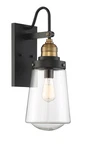Macauley 1 Light Outdoor Wall Lantern Vintage Black With Warm Brass By Savoy. Fixed Price $198.00.