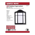 Nuvo 62-1397- Light 10" Outdoor Black Rectangle Led Cage Wall Lantern. Fixed Price $49.67.