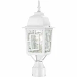 Nuvo 60-4927 17" Outdoor Post Lights White Finish With Clear Water Glass. Fixed Price $63.99.