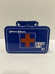 Vintage Johnson & First Aid Metal Box Wall Mount 8171. Fixed Price $29.95.