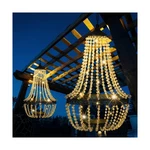 Hanging Solar Lantern Outdoor, 28 Modern Clear Crystal Acrylic Cha... Fas. Fixed Price $57.24.