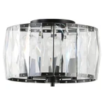 Hdc DS18092 Wesbourne 3-LIGHT Black Flush Mount With Clear Glass Crystal Shade. Fixed Price $49.99.