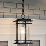 Quoizel Mcalister 15 1/2" High Earth Black Outdoor Hanging Light. Fixed Price $379.99.