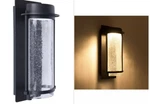 Lutec Outdoor Wall Sconce, Porch Led Light Fixture Bubble Glass Black New. Fixed Price $17.49.