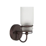 Sunset 1-LIGHT Wall Sconce W/ Frosted Seeded Glass Shade Provincial Bronze F2510. Fixed Price $29.99.