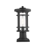 Z-lite Jordan 1 Light 8" Sq. Outdoor Pier Mount, Black/clear 570PHM-533PM-BK. Fixed Price $334.00.