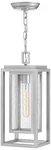 Republic 16 3/4" High Satin Nickel Led Outdoor Hanging Light. Fixed Price $335.00.
