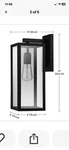 Globe Electric Hurley Black Modern Indoor/ Outdoor 1-LIGHT Wall Sconce. Fixed Price $37.99.
