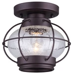 Canarm IFM636A08ORB Ltd Potter 1 Light Flush Mount Seeded Glass Oil Rubbed. Fixed Price $93.12.