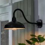 Hampton Bay Easton 11 Inch 1-LIGHT Glossy Black Barn Outdoor Wall Sconce. Fixed Price $53.86.