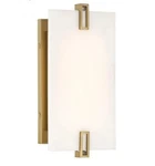 Minka Lavery Aizen Led 12" Wall Sconce, Soft Brass/white 924-695-L. Fixed Price $45.00.