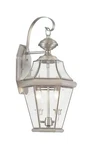 Livex Lighting 2261-91 Georgetown Outdoor Wall Lantern, Brushed Nickel. Fixed Price $259.90.