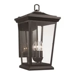 Trans Globe Turlock Outdoor 3 Light Wall Lantern, Black With Clear - 50772BK. Fixed Price $194.99.