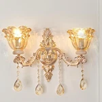 Gold Crystal Vintage Wall Sconces Indoor Light Fixture Bedroom Living Decor. Fixed Price $49.91.