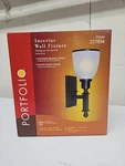 Portfolio Wall Sconce Lighting Fixture Textured Bronze Finish # 237894 Nib. Fixed Price $30.00.