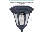 Outdoor Light-maxim Westlake Cast 1-LIGHT Ceiling Mount Black 1027BK. Fixed Price $40.50.