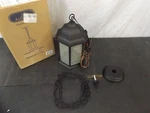 Madison Collection 1 Light Black Coral Outdoor Hanging Lantern Frosted Glass. Fixed Price $64.00.