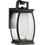 Nos Quoizel Terrace Mystic Black Steel & Seedy Glass Outdoor Lantern Wall Light. Fixed Price $99.00.