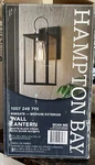 Hampton Bay Wall Lantern Rimgate Medium Exterior Matte Black/silver Accents Open. Fixed Price $24.00.